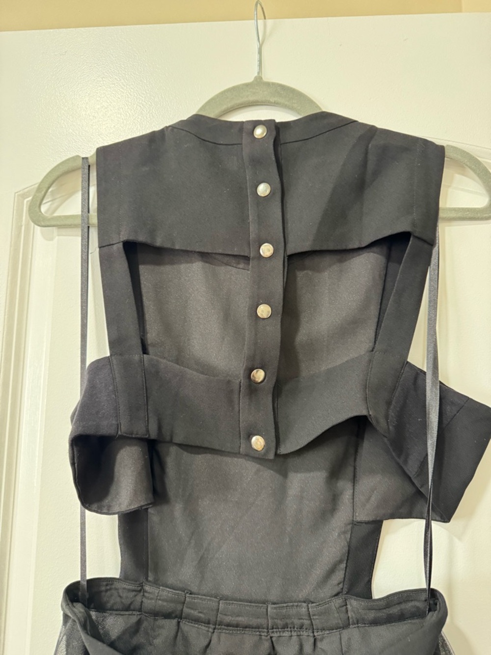 BCBGMaxAzria Black Oly Tiered Ruffle Tulle Evening Gown - Picture 8 of 10